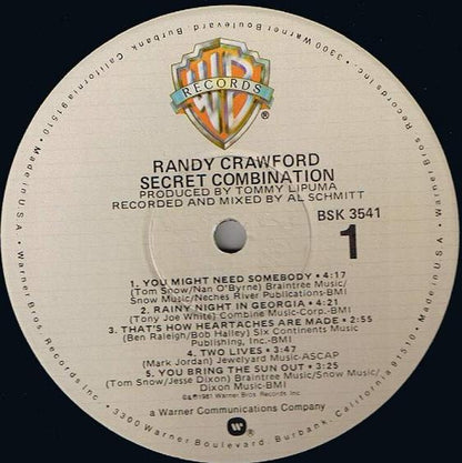 Randy Crawford : Secret Combination (LP, Album, Win)