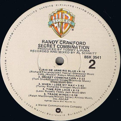 Randy Crawford : Secret Combination (LP, Album, Win)