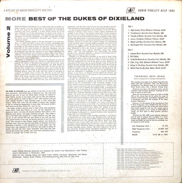 The Dukes Of Dixieland : More Best Of The Phenomenal Dukes Of Dixieland, Volume 2 (LP, Comp, Mono)