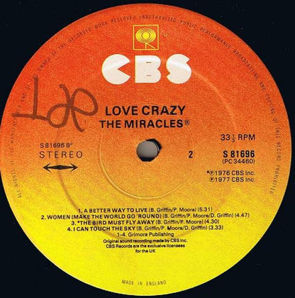 The Miracles : Love Crazy (LP, Album)