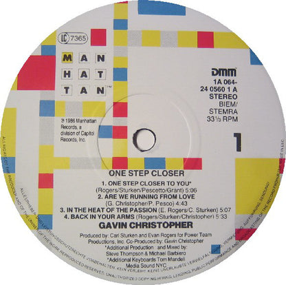 Gavin Christopher : One Step Closer (LP, Album)