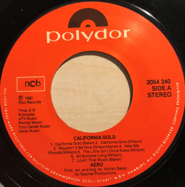 Aero (4) : California Gold (7", Single)