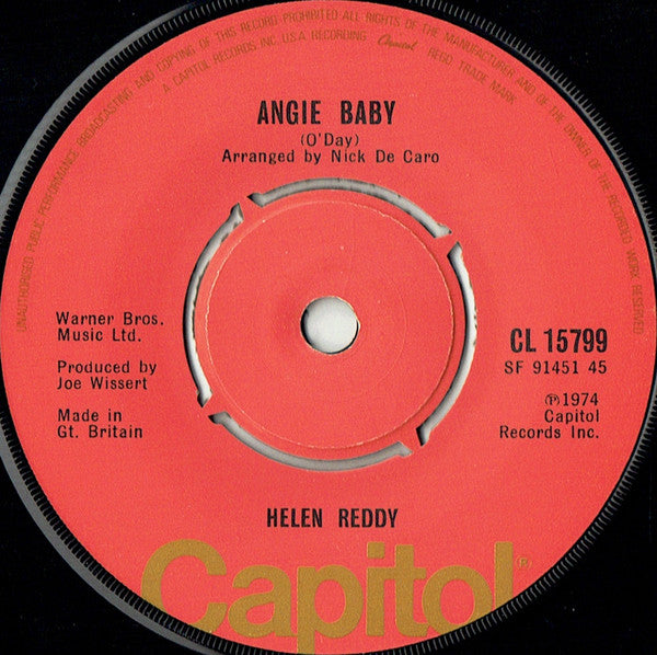 Helen Reddy : Angie Baby (7", Single)