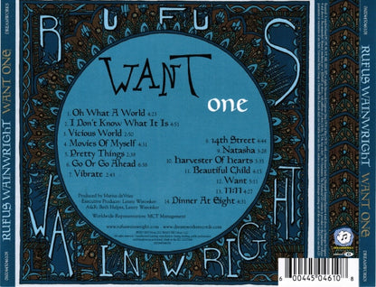 Rufus Wainwright : Want One (CD, Album, Enh, RE, kdg)