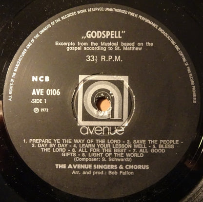 Avenue Singers And Chorus : Godspell (LP)