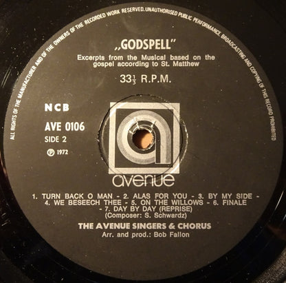 Avenue Singers And Chorus : Godspell (LP)