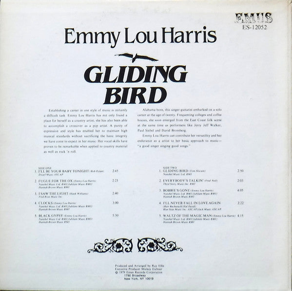 Emmylou Harris : Gliding Bird (LP, Album, RE)