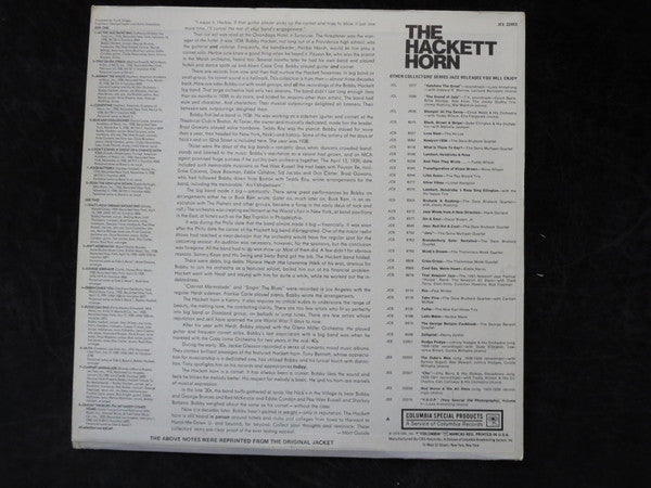 Bobby Hackett And His Orchestra : The Hackett Horn (LP, Comp, Mono)