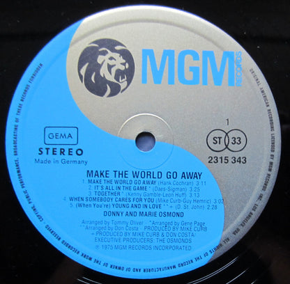 Donny & Marie Osmond : Make The World Go Away (LP, Album)