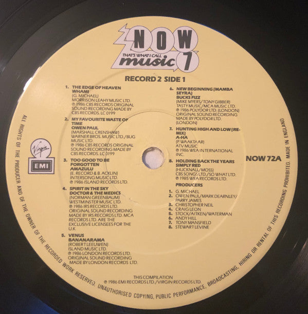 Various : Now That's What I Call Music 7 (2xLP, Comp)