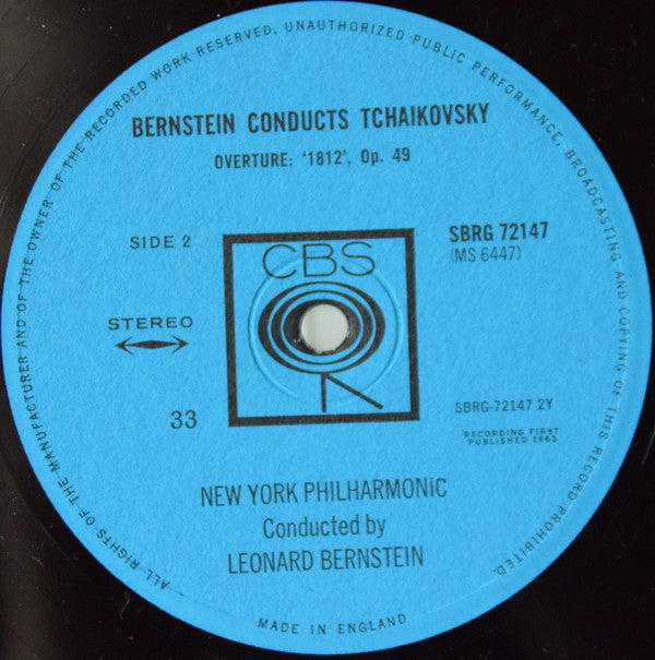 Leonard Bernstein, Pyotr Ilyich Tchaikovsky / The New York Philharmonic Orchestra : Bernstein Conducts Tchaikovsky (LP, Album)