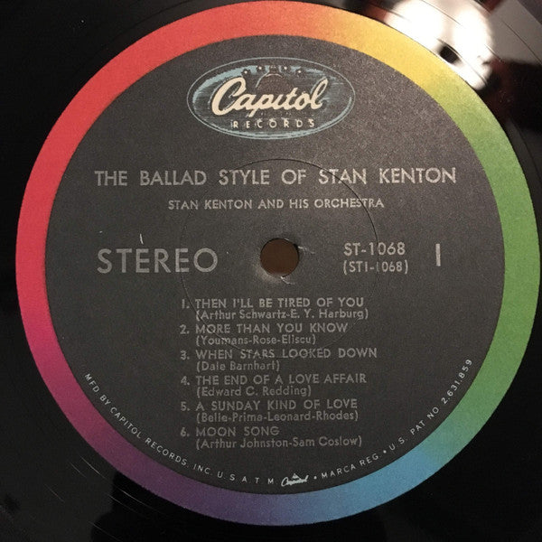 Stan Kenton And His Orchestra : The Ballad Style Of Stan Kenton (LP, Album, RP)