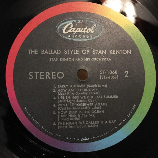 Stan Kenton And His Orchestra : The Ballad Style Of Stan Kenton (LP, Album, RP)