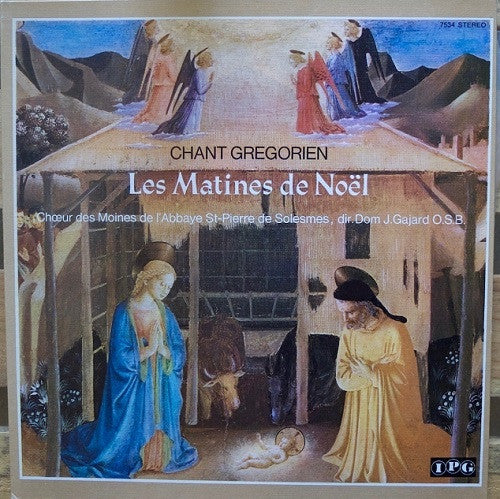 Chœur Des Moines De L'Abbaye Saint-Pierre De Solesmes, Dom Joseph Gajard : Les Matines De Noël (LP)