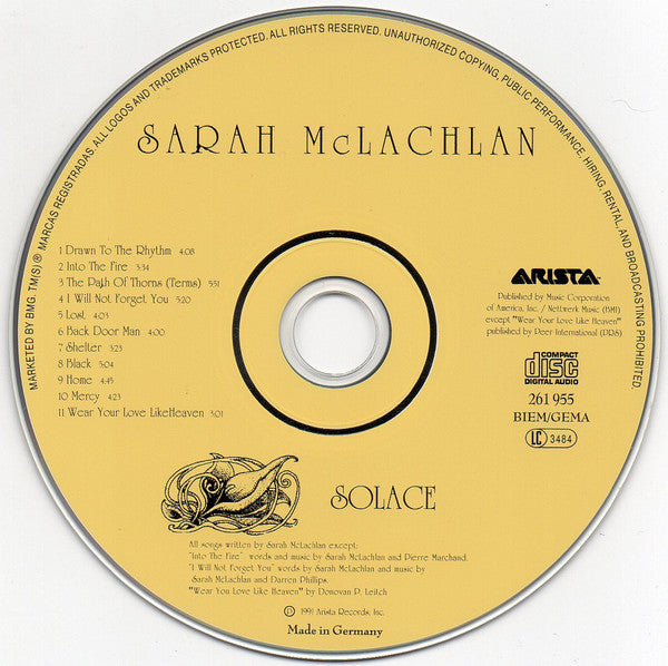 Sarah McLachlan : Solace (CD, Album)