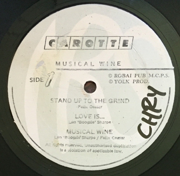 Lennox "Boogsie" Sharpe Presents Felix Ceasar : Musical Wine (LP, Album)