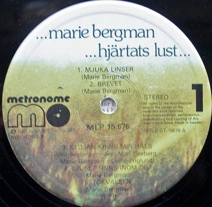 Marie Bergman : Hjärtats Lust (LP, Album)