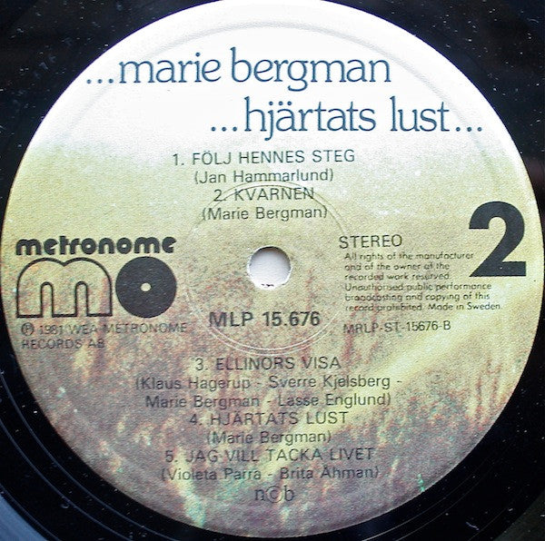 Marie Bergman : Hjärtats Lust (LP, Album)