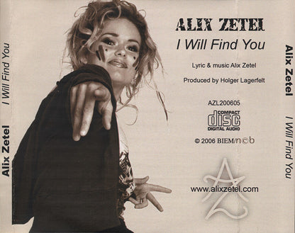 Alix Zetel : I Will Find You (CDr)