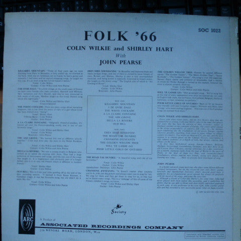 Colin Wilkie And Shirley Hart With John Pearse : Folk '66 (LP, RE)