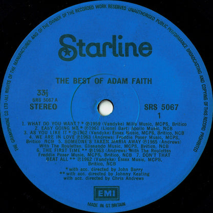 Adam Faith : The Best Of Adam Faith (LP, Comp, RM)