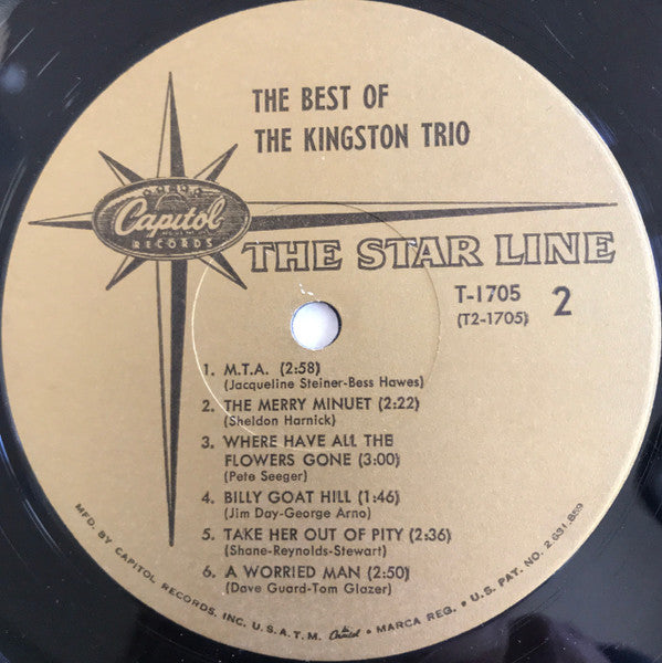 Kingston Trio : The Best Of The Kingston Trio (LP, Comp, Mono, Gol)