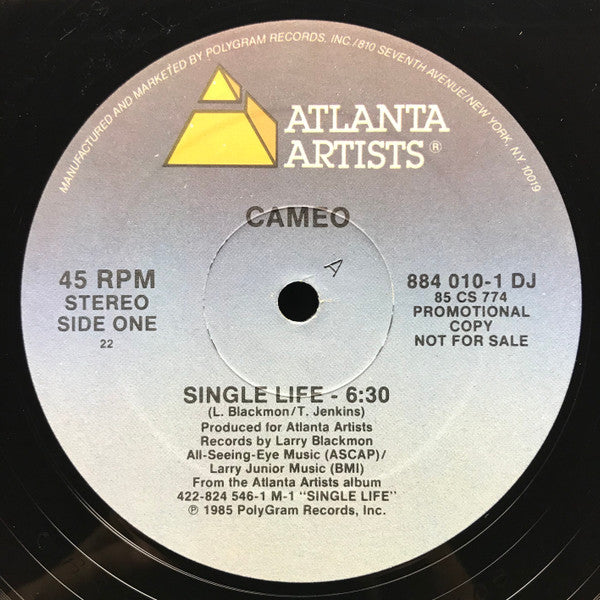 Cameo : Single Life / I've Got Your Image (12", Promo, All)