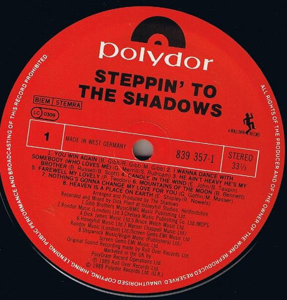 The Shadows : Steppin' To The Shadows (LP, Album)