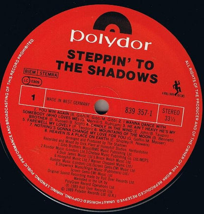 The Shadows : Steppin' To The Shadows (LP, Album)