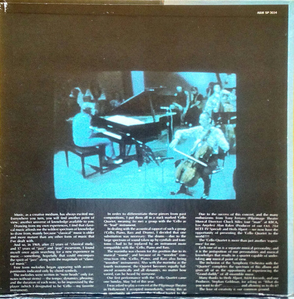 Roger Kellaway : The Roger Kellaway Cello Quartet (LP, Album, Gat)