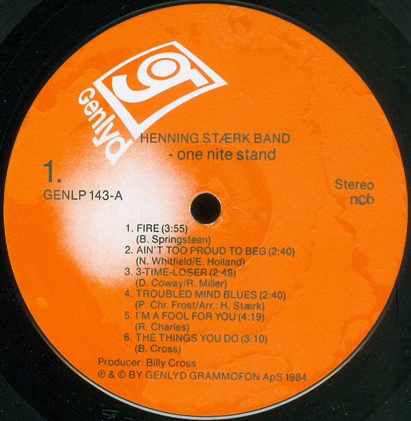 Henning Stærk Band : One Nite Stand (LP, Album)