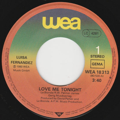 Luisa Fernandez : Love Me Tonight (7", Single)