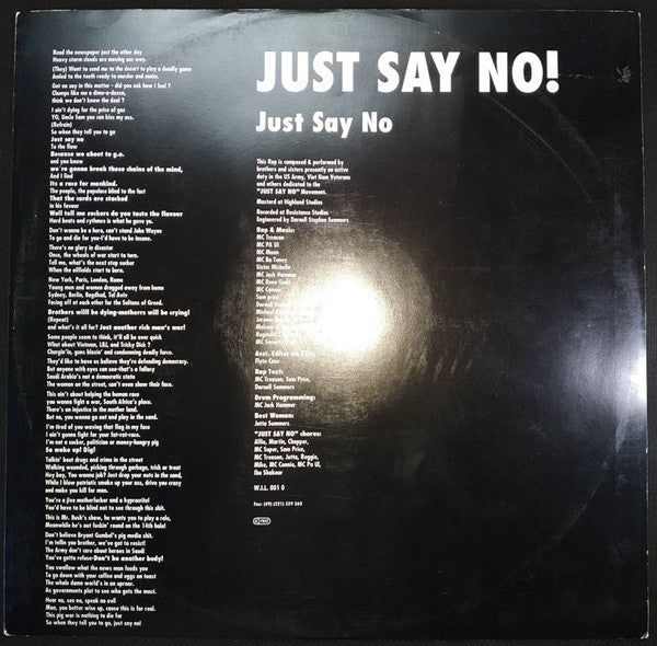 The Criminals (5) : Just Say No (12")