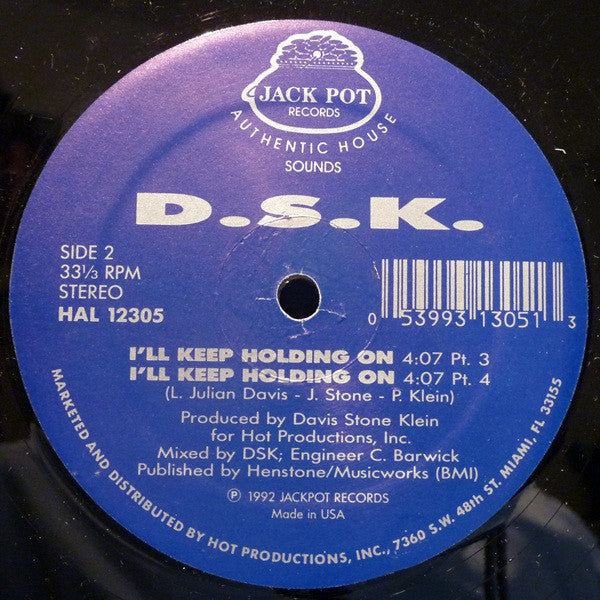 DSK : I'll Keep Holding On (12")