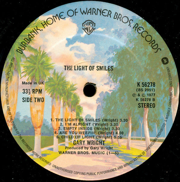 Gary Wright : The Light Of Smiles (LP, Album)