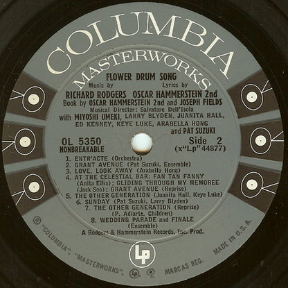 Rodgers & Hammerstein In Association With Joseph Fields : Flower Drum Song (LP, Album, Mono)
