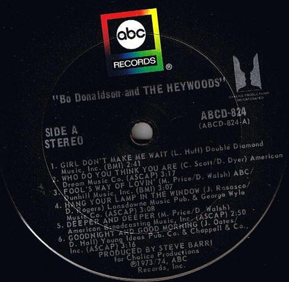 Bo Donaldson & The Heywoods : Bo Donaldson And The Heywoods (LP, Album, Pit)