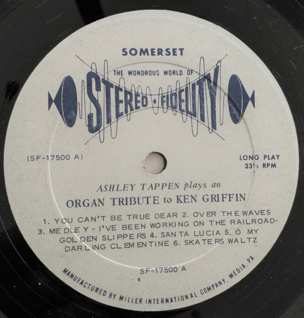 Ashley Tappen : An Organ Tribute To Ken Griffin (LP)