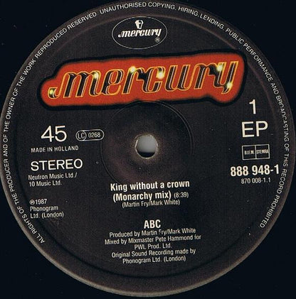 ABC : King Without A Crown (12", EP)