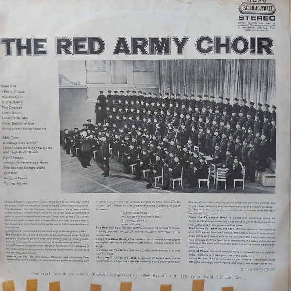 The Alexandrov Red Army Ensemble : The Red Army Choir In Concert (LP)