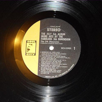 The Fifth Dimension : The July 5th Album - More Hits By The Fabulous 5th Dimension (LP, Comp, All)