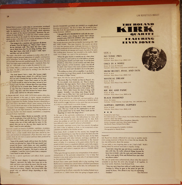 The Roland Kirk Quartet Featuring Elvin Jones : Rip, Rig & Panic (LP, Album, RP)