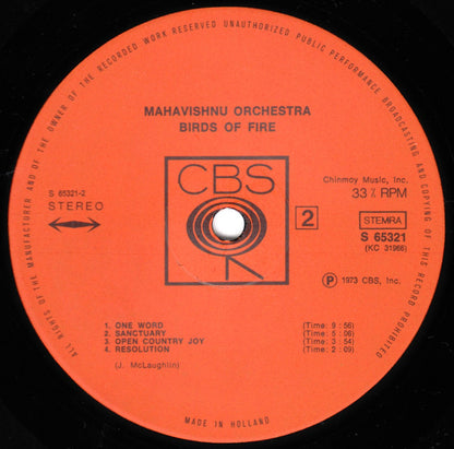 Mahavishnu Orchestra : Birds Of Fire (LP, Album)