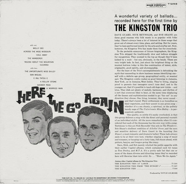 Kingston Trio : Here We Go Again! (LP, Album, Mono, Scr)