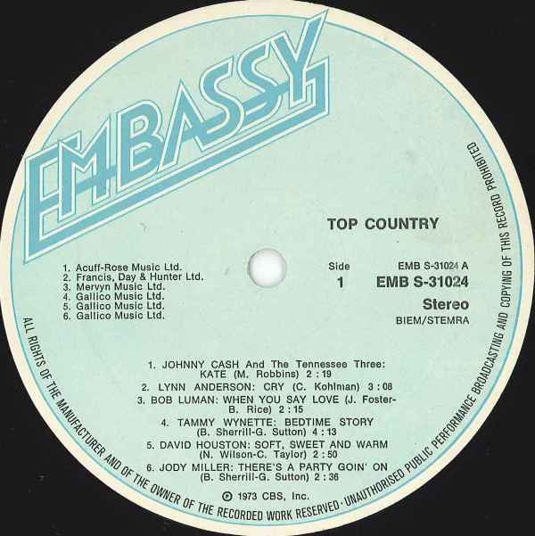 Various : Top Country (LP, Comp)