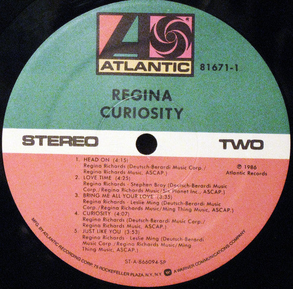 Regina (2) : Curiosity (LP, Album, SP )