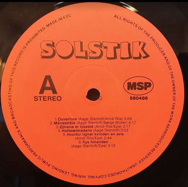 Various, Kirsten Siggaard, Ulf Pilgaard, Steen Springborg, Lisbet Lundquist, Susanne Jagd, Tom McEwan, Poul Godskes Orkester : Solstik (LP)