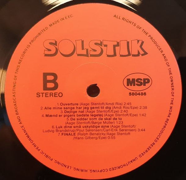 Various, Kirsten Siggaard, Ulf Pilgaard, Steen Springborg, Lisbet Lundquist, Susanne Jagd, Tom McEwan, Poul Godskes Orkester : Solstik (LP)