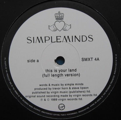 Simple Minds : This Is Your Land (12", Ltd, Gat)