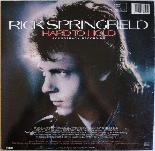 Rick Springfield : Hard To Hold - Soundtrack Recording (LP, Album)